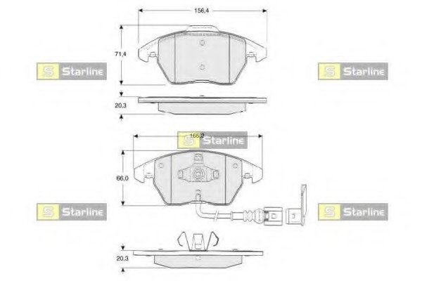 set placute frana,frana disc BD S010S STARLINE - Frana disc set placute frana,frana disc BD S010S STARLINE - Frana disc