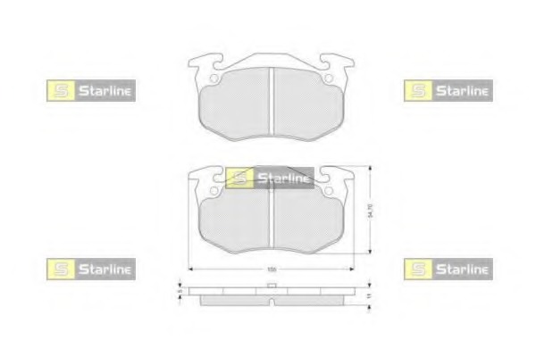 set placute frana,frana disc BD S055 STARLINE - Frana disc set placute frana,frana disc BD S055 STARLINE - Frana disc