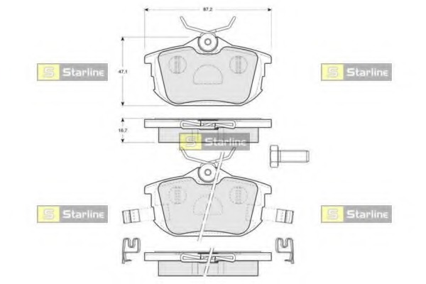 set placute frana,frana disc BD S194 STARLINE - Set placute frana set placute frana,frana disc BD S194 STARLINE - Set placute frana