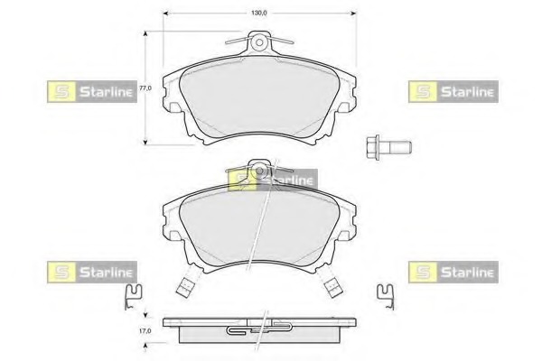 set placute frana,frana disc BD S218 STARLINE - Set placute frana set placute frana,frana disc BD S218 STARLINE - Set placute frana