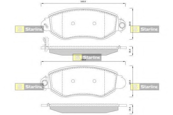 set placute frana,frana disc BD S244 STARLINE - Frana disc set placute frana,frana disc BD S244 STARLINE - Frana disc