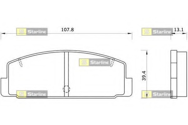 set placute frana,frana disc BD S262 STARLINE - Set placute frana set placute frana,frana disc BD S262 STARLINE - Set placute frana