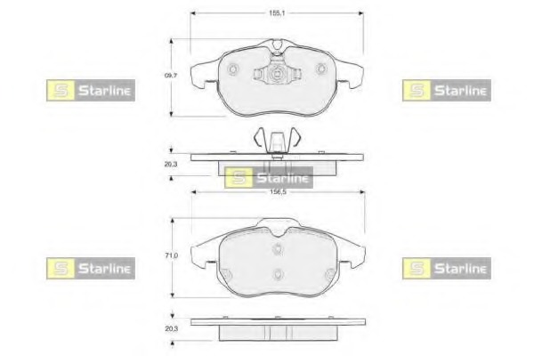 set placute frana,frana disc BD S318 STARLINE - Frana disc set placute frana,frana disc BD S318 STARLINE - Frana disc