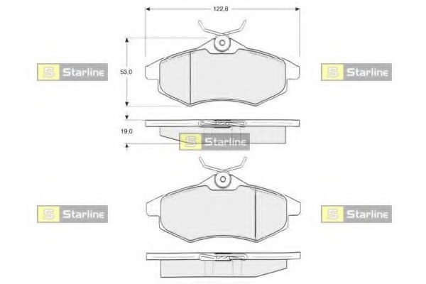 set placute frana,frana disc BD S319 STARLINE - Frana disc set placute frana,frana disc BD S319 STARLINE - Frana disc