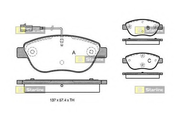 set placute frana,frana disc BD S324 STARLINE - Set placute frana set placute frana,frana disc BD S324 STARLINE - Set placute frana