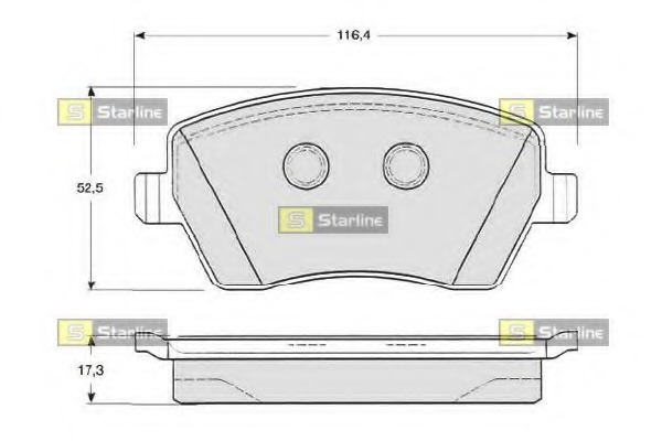 set placute frana,frana disc BD S331 STARLINE - Frana disc set placute frana,frana disc BD S331 STARLINE - Frana disc