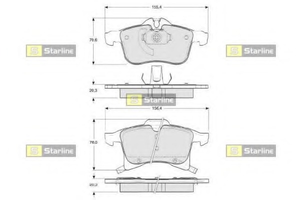 set placute frana,frana disc BD S344 STARLINE - Frana disc set placute frana,frana disc BD S344 STARLINE - Frana disc
