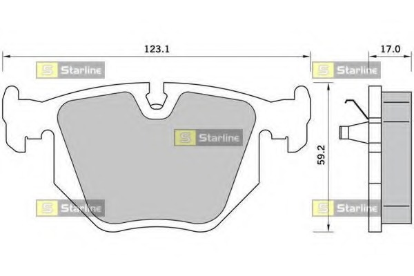set placute frana,frana disc BD S363 STARLINE - Frana disc set placute frana,frana disc BD S363 STARLINE - Frana disc
