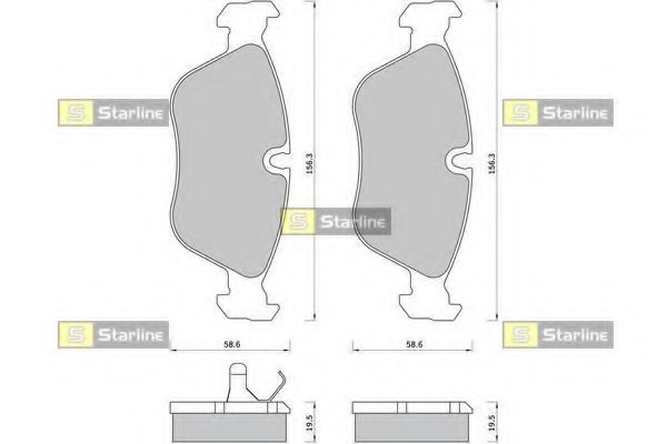 set placute frana,frana disc BD S391 STARLINE - Frana disc set placute frana,frana disc BD S391 STARLINE - Frana disc