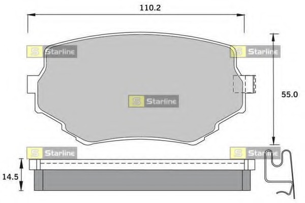 set placute frana,frana disc BD S397 STARLINE - Frana disc set placute frana,frana disc BD S397 STARLINE - Frana disc