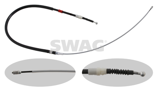 Cablu, frana de parcare 30 93 0727 SWAG - Maneta/ cablu Cablu, frana de parcare 30 93 0727 SWAG - Maneta/ cablu