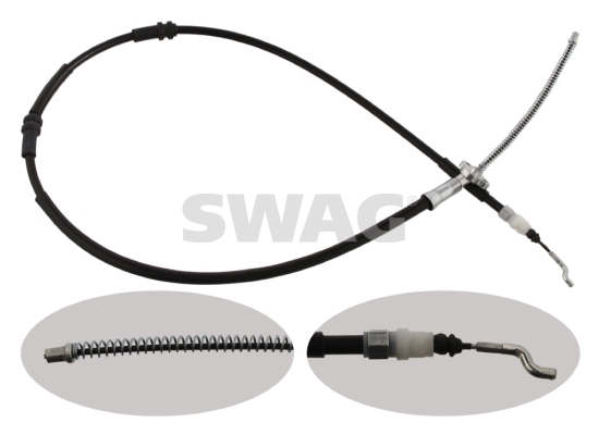 Cablu, frana de parcare 30 93 6711 SWAG - Maneta/ cablu Cablu, frana de parcare 30 93 6711 SWAG - Maneta/ cablu