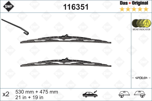 lamela stergator 116351 SWF - Stergator de parbriz lamela stergator 116351 SWF - Stergator de parbriz