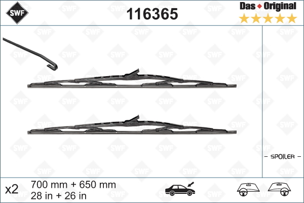 lamela stergator 116365 SWF - Stergator de parbriz lamela stergator 116365 SWF - Stergator de parbriz