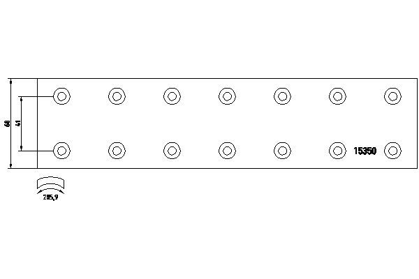Set garnituri de frictiune, frana tambur 1534906 TEXTAR - Frana tambur