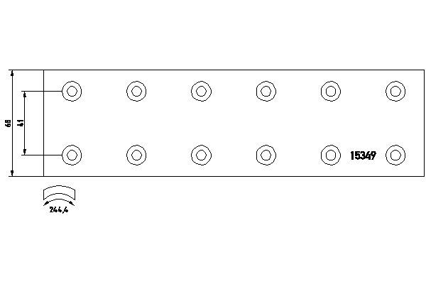 Set garnituri de frictiune, frana tambur 1534907 TEXTAR - Frana tambur