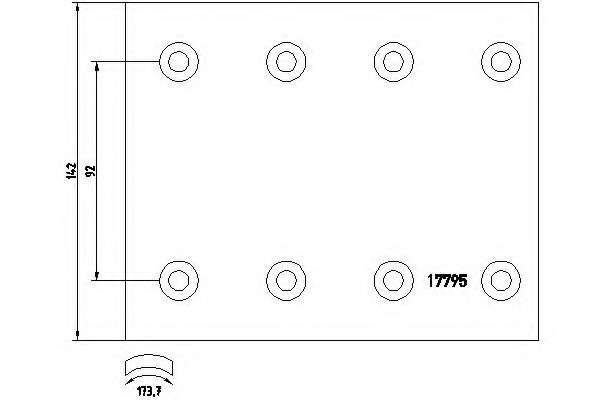Set garnituri de frictiune, frana tambur 1779501 TEXTAR - Frana de mana