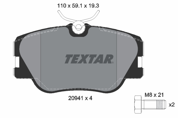 set placute frana,frana disc 2094102 TEXTAR - Frana disc set placute frana,frana disc 2094102 TEXTAR - Frana disc