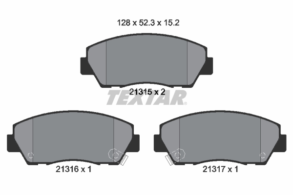 set placute frana,frana disc 2131501 TEXTAR - Frana disc