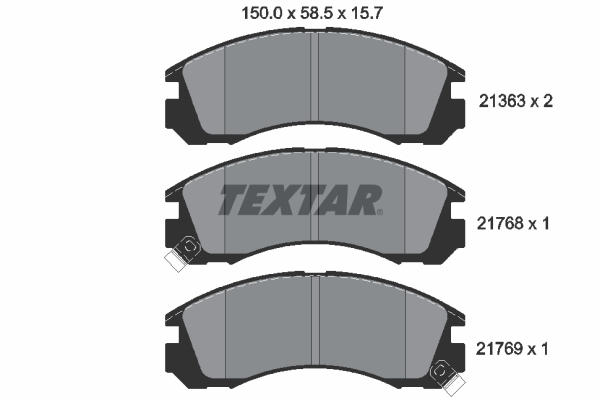 set placute frana,frana disc 2136301 TEXTAR - Frana disc