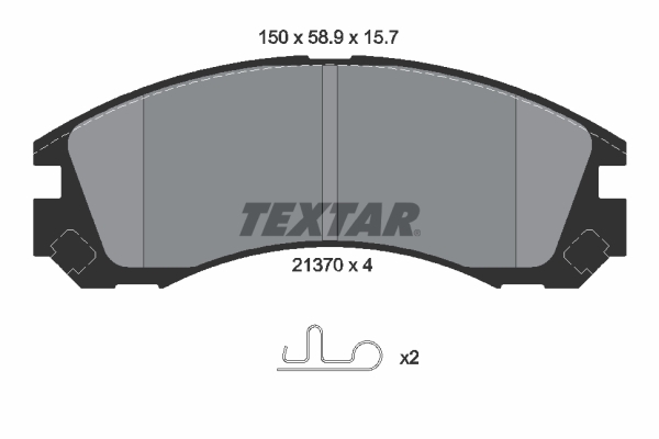 set placute frana,frana disc 2137001 TEXTAR - Frana disc