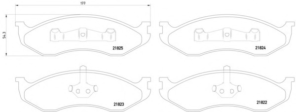 set placute frana,frana disc 2182205 TEXTAR - Frana disc