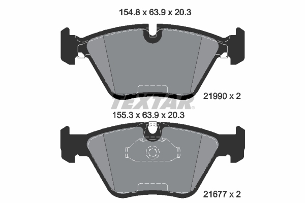 set placute frana,frana disc 2199081 TEXTAR - Frana disc