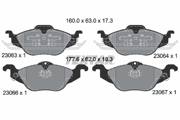 set placute frana,frana disc 2306302 TEXTAR - Frana disc set placute frana,frana disc 2306302 TEXTAR - Frana disc