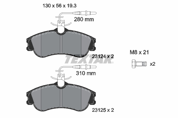 set placute frana,frana disc 2312401 TEXTAR - Frana disc set placute frana,frana disc 2312401 TEXTAR - Frana disc