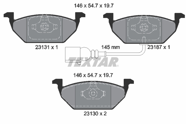 set placute frana,frana disc 2313101 TEXTAR - Frana disc set placute frana,frana disc 2313101 TEXTAR - Frana disc
