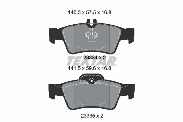 set placute frana,frana disc 2333403 TEXTAR set placute frana,frana disc 2333403 TEXTAR