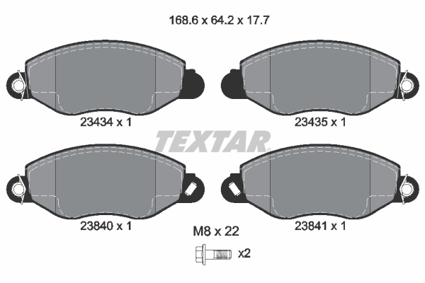 set placute frana,frana disc 2343401 TEXTAR - Frana disc set placute frana,frana disc 2343401 TEXTAR - Frana disc