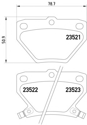set placute frana,frana disc 2352104 TEXTAR - Frana disc