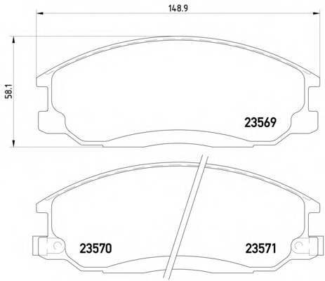 set placute frana,frana disc 2356904 TEXTAR - Frana disc