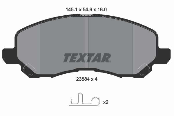 set placute frana,frana disc 2358403 TEXTAR - Frana disc
