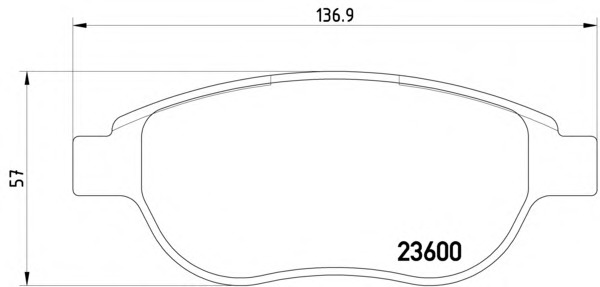 set placute frana,frana disc 2360003 TEXTAR - Frana disc