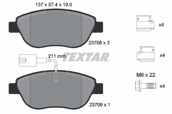 set placute frana,frana disc 2370802 TEXTAR - Set placute frana set placute frana,frana disc 2370802 TEXTAR - Set placute frana