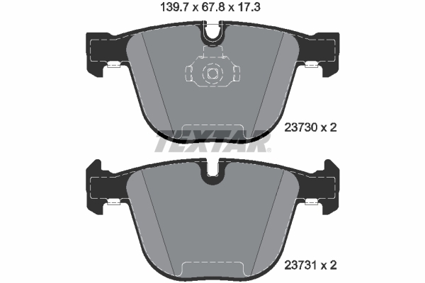 set placute frana,frana disc 2373001 TEXTAR - Frana disc set placute frana,frana disc 2373001 TEXTAR - Frana disc