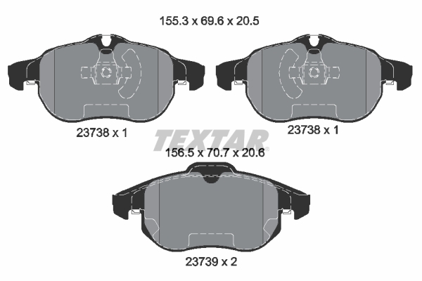 set placute frana,frana disc 2373807 TEXTAR - Frana disc set placute frana,frana disc 2373807 TEXTAR - Frana disc