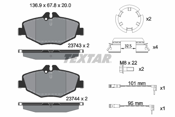 set placute frana,frana disc 2374303 TEXTAR - Frana disc set placute frana,frana disc 2374303 TEXTAR - Frana disc