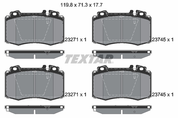 set placute frana,frana disc 2374502 TEXTAR - Set placute frana set placute frana,frana disc 2374502 TEXTAR - Set placute frana