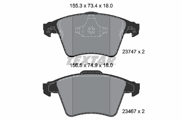 set placute frana,frana disc 2374702 TEXTAR - Frana disc set placute frana,frana disc 2374702 TEXTAR - Frana disc