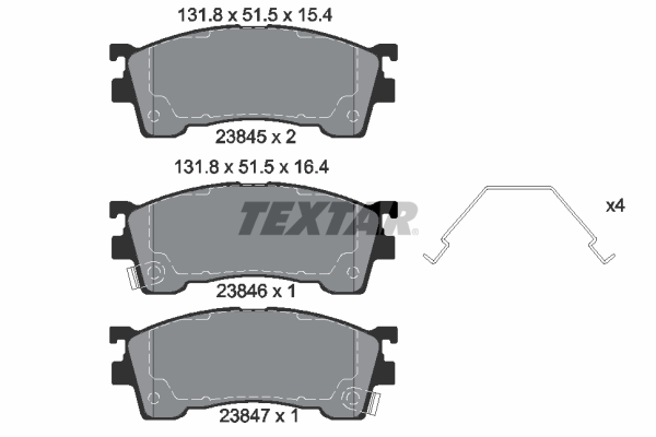 set placute frana,frana disc 2384504 TEXTAR - Set placute frana set placute frana,frana disc 2384504 TEXTAR - Set placute frana