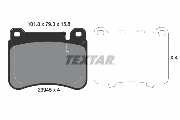 set placute frana,frana disc 2394501 TEXTAR - Set placute frana set placute frana,frana disc 2394501 TEXTAR - Set placute frana