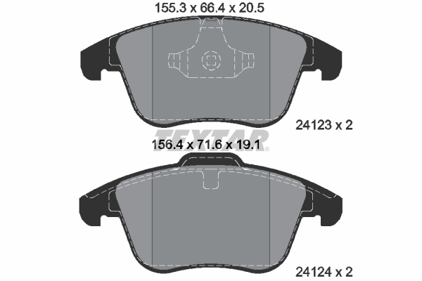 set placute frana,frana disc 2412301 TEXTAR - Frana disc set placute frana,frana disc 2412301 TEXTAR - Frana disc