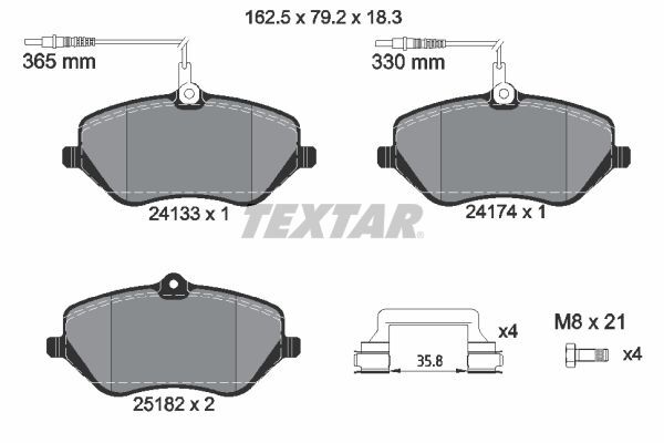 set placute frana,frana disc 2413303 TEXTAR - Set placute frana set placute frana,frana disc 2413303 TEXTAR - Set placute frana