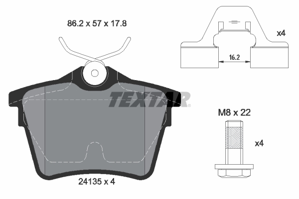 set placute frana,frana disc 2413501 TEXTAR - Frana disc set placute frana,frana disc 2413501 TEXTAR - Frana disc