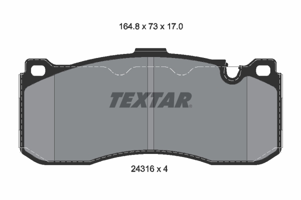 set placute frana,frana disc 2431601 TEXTAR - Frana disc set placute frana,frana disc 2431601 TEXTAR - Frana disc