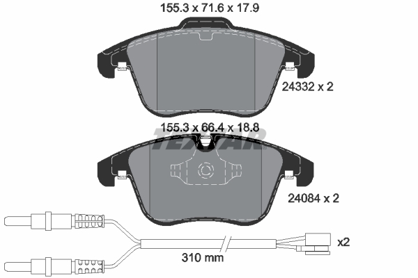 set placute frana,frana disc 2433201 TEXTAR - Frana disc set placute frana,frana disc 2433201 TEXTAR - Frana disc
