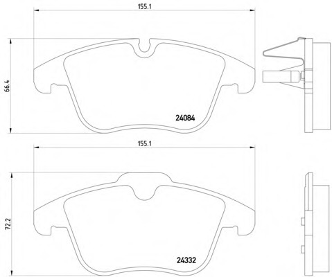 set placute frana,frana disc 2433203 TEXTAR - Frana disc set placute frana,frana disc 2433203 TEXTAR - Frana disc